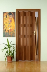 Дверь-гармошка Luciana со стеклом